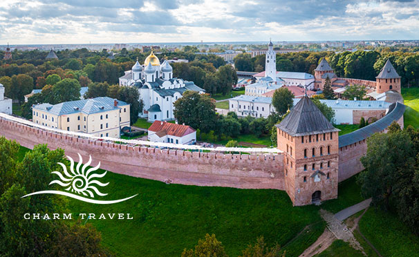 1-дневный тур «Великий Новгород» от туроператора Charm Tour: трансфер, обслуживание профессионального гида, экскурсия в Ярославовом дворище и многое другое со скидкой 50%