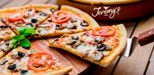 Скидка до 57% на сеты из пиццы на выбор от службы доставки Jeremy’s Bar