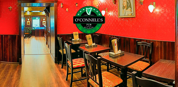Любые блюда и напитки в ирландском пабе O’Connell’s на «Китай-городе». Скидка до 50%