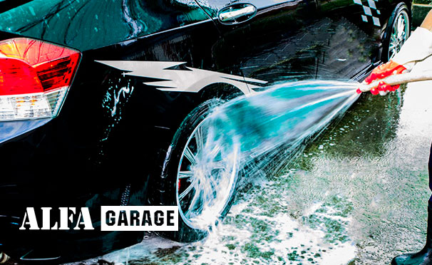 Химчистка салона, защита кузова «Жидким стеклом», комплексная или экспресс-мойка автомобиля на автомойке Alfa Garage. Скидка до 90%
