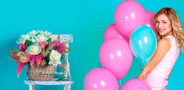 Скидка до 90% на воздушные шары с конфетти, гелиевые шары с Hi-Float, композиции из цветов и другое от компании «Цветочная династия»