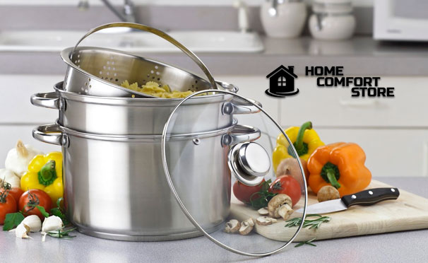 Наборы посуды, сковороды, разделочные доски, ножи и многое другое от интернет-магазина посуды Home-comfort. Скидка 30%