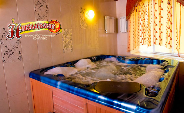 Отдых в хаммаме или шведской бане для компании до 6 человек в банно-гостиничном комплексе «Николаевский». Скидка до 52%