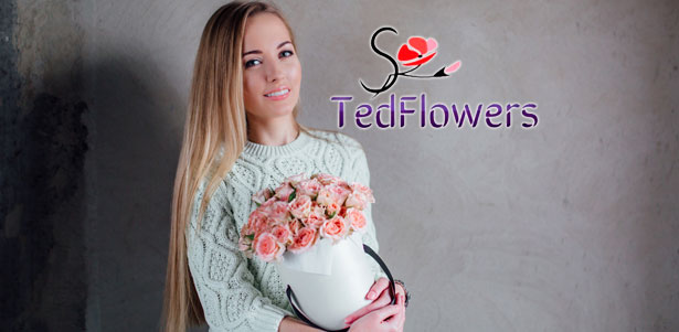 Скидка 50% на букеты из тюльпанов, гвоздик или роз от компании TedFlowers