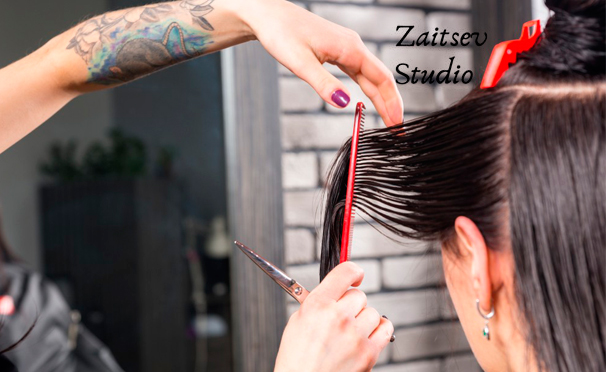 Стрижка, окрашивание на выбор, «Ботокс для волос», полировка и другое в салоне Zaycev studio. Скидка до 71%