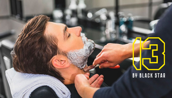 Стрижка, бритье и моделирование бороды в барбершопе 13 by Black Star со скидкой 50%