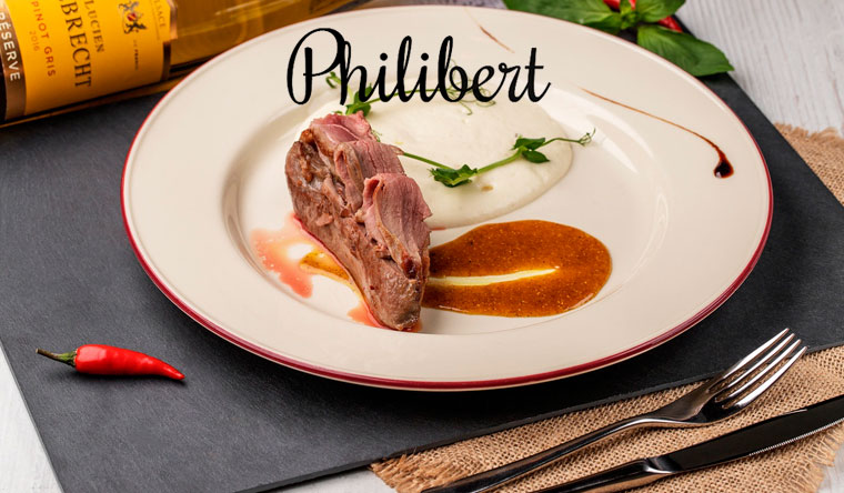 Скидка 50% на любые блюда из меню и напитки в ресторане французской кухни Philibert: супы, салаты, горячее, десерты, кофе и другое