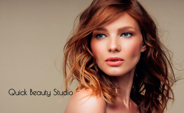 Экспресс-уход за кожей, «Абсолютное счастье для волос», глубокое восстановление поврежденных волос, восковая эпиляция в салоне красоты Quick Beauty Studio. Скидка до 60%