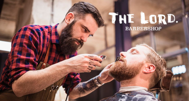 Скидка 50% на моделирование бороды, детская или мужская стрижка в барбершопе The Lord

