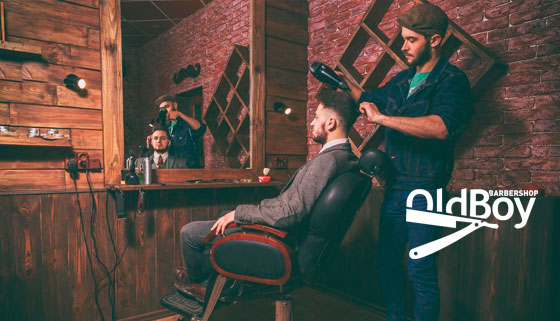 Стрижка, коррекция и оформление бороды, королевское бритье, камуфляж седины и многое другое в барбершопе OldBoy на «Бауманской» со скидкой 50%