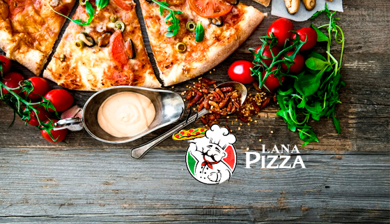 Скидка 50% на настоящую итальянскую пиццу и осетинские пироги от компании Lana Pizza. Доставка осуществляется бесплатно!