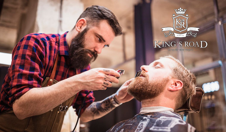 Стрижка, коррекция бровей, оформление бороды и усов в барбершопе King’s Road со скидкой до 59%