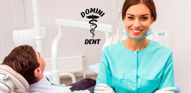 Стоматология в клинике «Домини Дент»: ультразвуковая чистка зубов, лечение кариеса любой сложности, реставрация зубов, установка брекетов, коронок и не только. Скидка до 88%