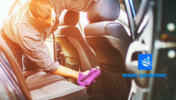 Скидка до 86% на полную химчистку салона автомобиля и абразивную полировку кузова в сети автомоек «Аквастар»