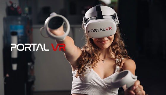 Скидка до 55% на игры в беспроводном шлеме VR Lite от Oculus Quest 2 для 1 или 2 человек в клубе виртуальной реальности Portal VR