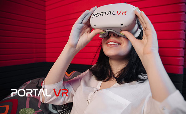 60 минут игры в беспроводном шлеме Oculus Quest 2 для одного или двоих в клубе виртуальной реальности Portal VR. Скидка до 55%
